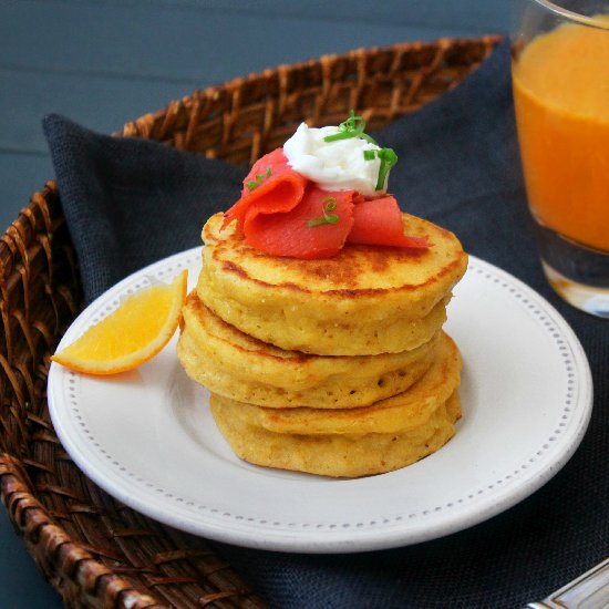 Corn Cakes with Smoked Salmon