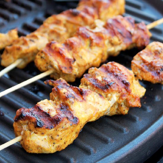 Grilled Tandoori Chicken Kabobs