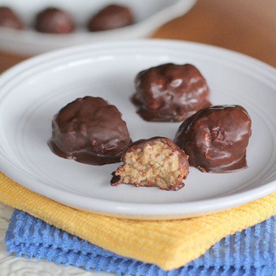 Chocolate Covered PB Oatmeal Bites