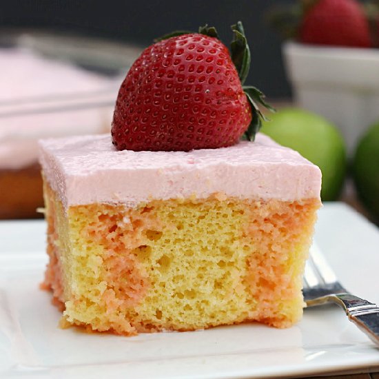 Strawberry Margarita Poke Cake