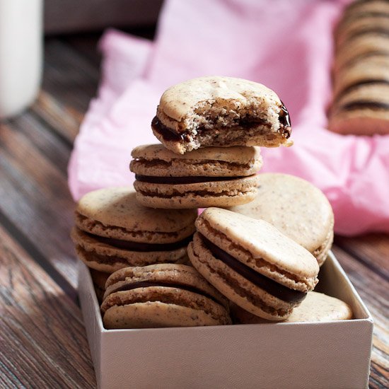 Chocolate Hazelnut Macarons