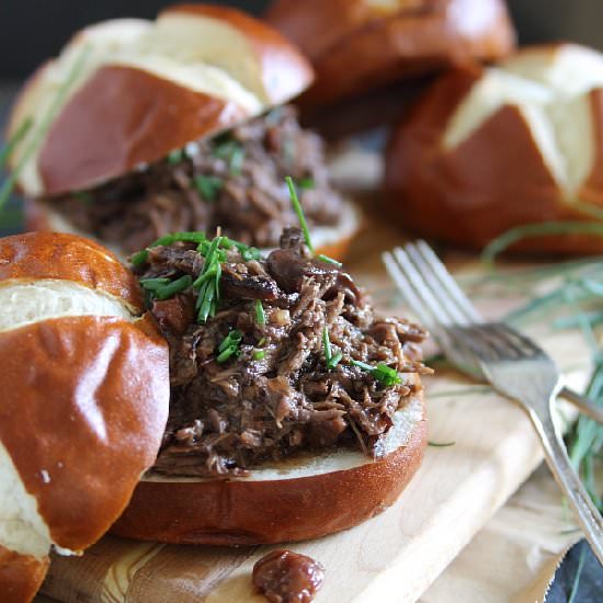 Cherry Beef Carnitas Sandwiches