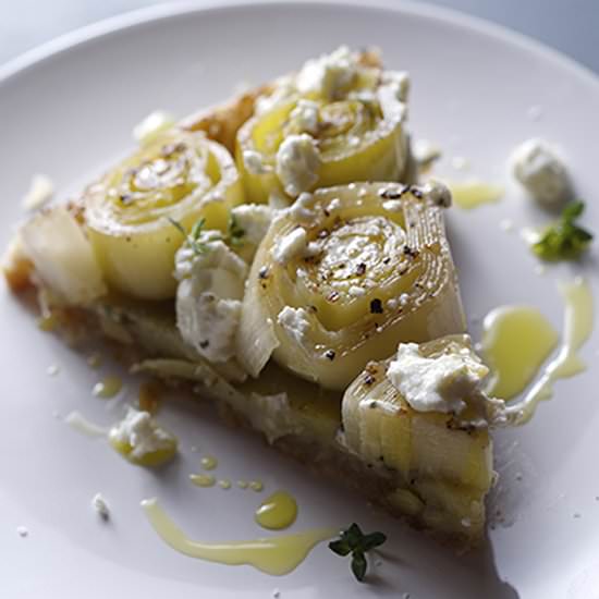 Leek+Potato+Goat Cheese Tarte Tatin