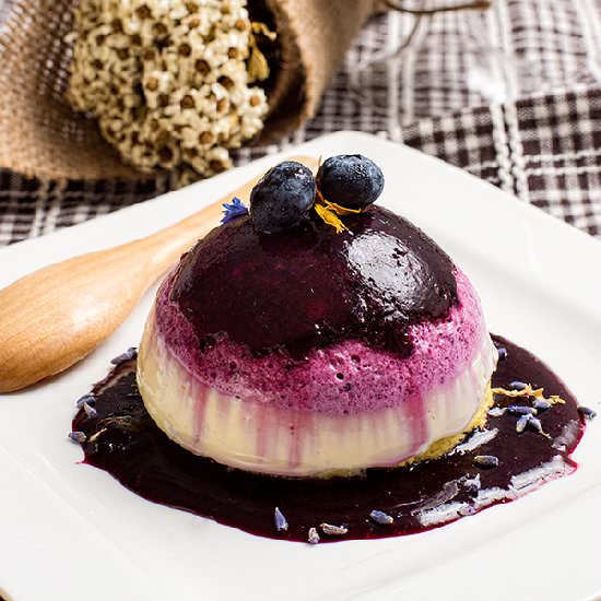 Blueberry Lavender Mousse Cake