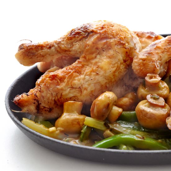 Crispy Poussin with Stirfry Sauce