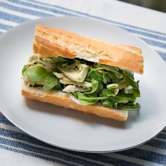 Basil Chicken Salad Sandwich