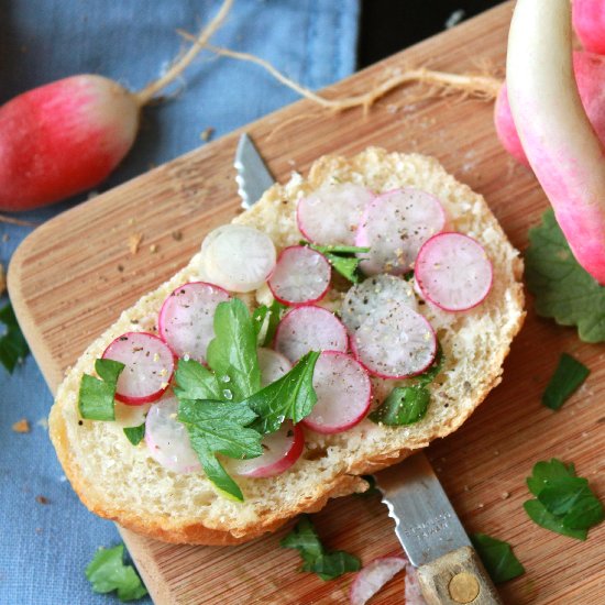 Radishes w/ Parsley, Bread & Butter