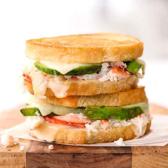 Crab and Avocado Grilled Cheese