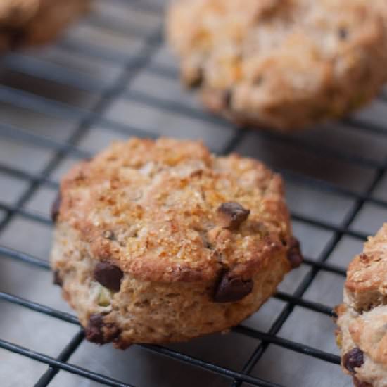 Pistachio Orange Chocolate Scones