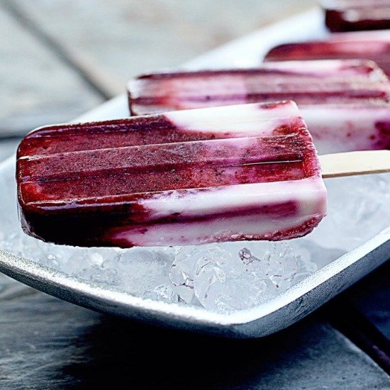 Cherry Yogurt Popsicles