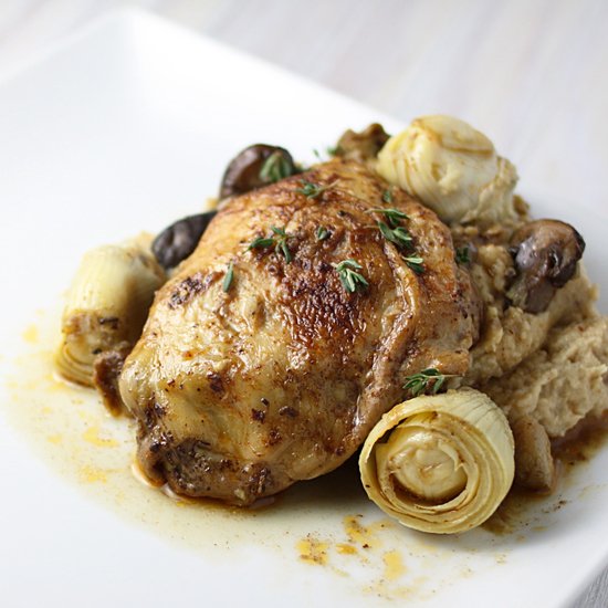 Chicken with Parsnip Puree