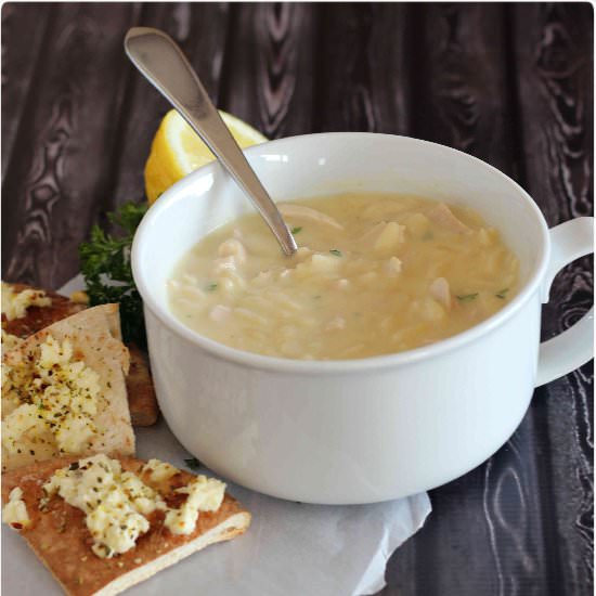 Greek Lemon Chicken and Orzo Soup