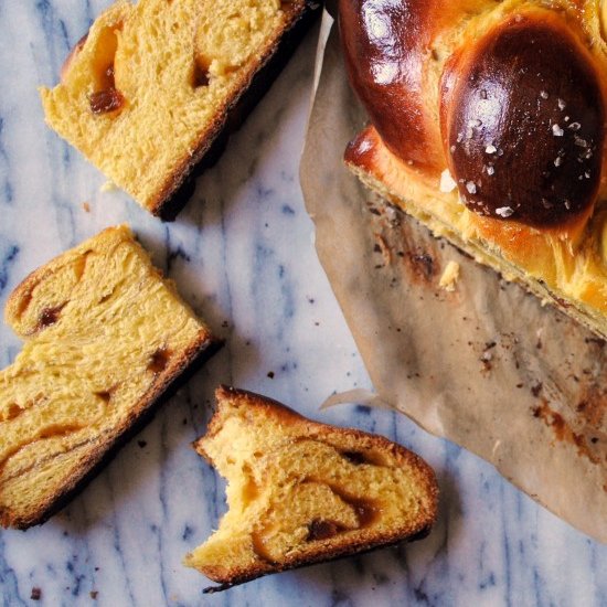 Saffron-Orange Marmalade Challah