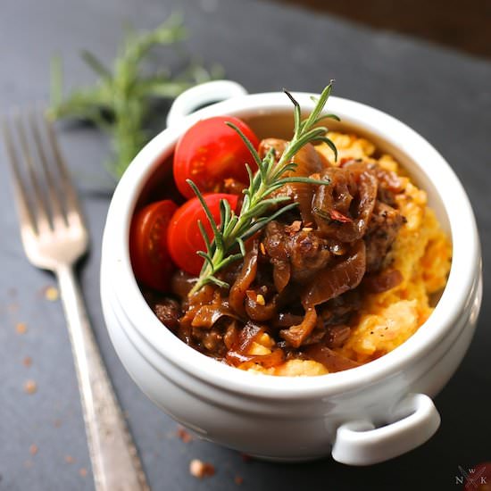 Polenta With Sausage and Onion