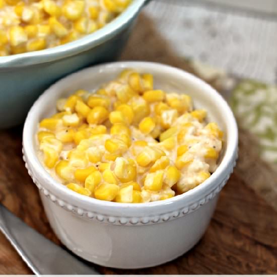 Crock Pot Cheddar Creamed Corn