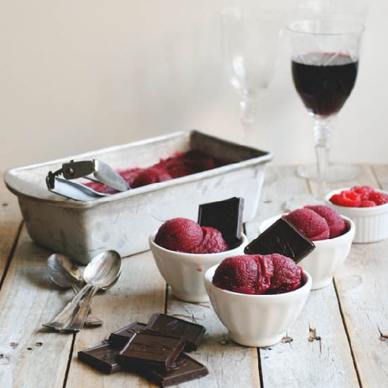 Raspberry Zinfandel Sorbet