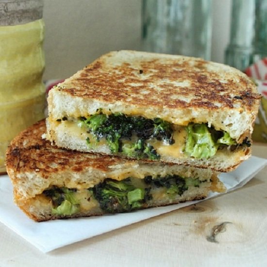 Broccoli Cheddar Grilled Cheese