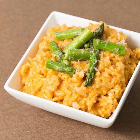 Pumpkin Risotto with Asparagus