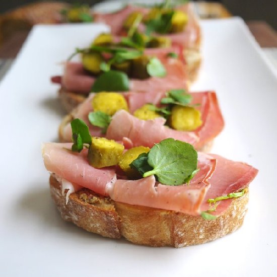 Prosciutto & Mustard Tartine