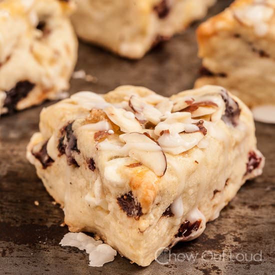 White Chocolate Berry Almond Scone