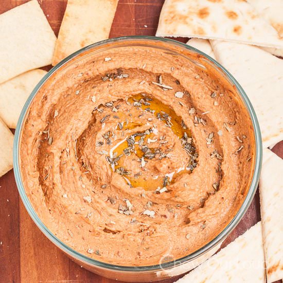 Sun dried tomato hummus