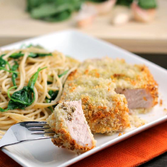 Pesto Stuffed Bake Pork Chops