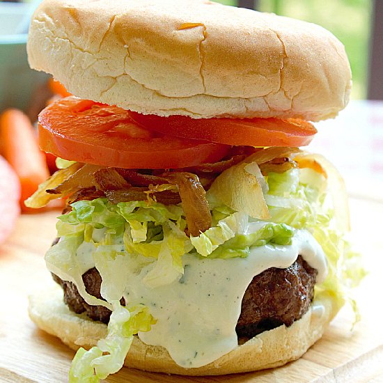 Double Ranch Stuffed Burgers