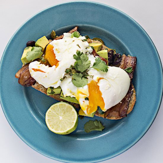 Poached Eggs with Spicy Lime Sauce