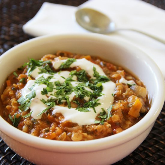 Red Lentil Chickpea Stew