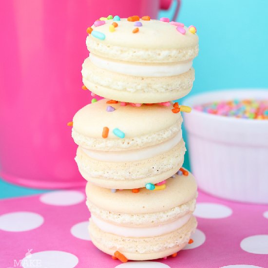 Birthday Cake Macarons