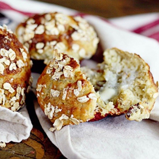 Banana Nut Oatmeal Muffins