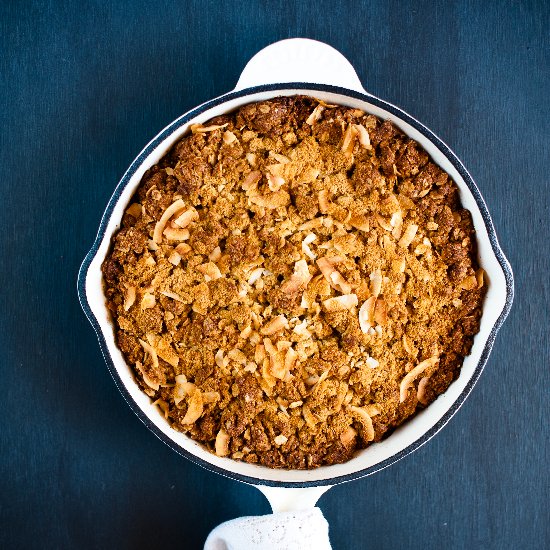 Frangipane, Apple and ANZAC Crumble