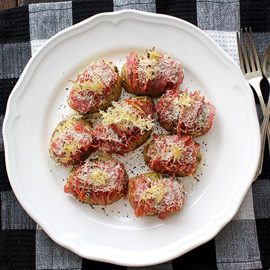 Fully Loaded Hasselback Potatoes