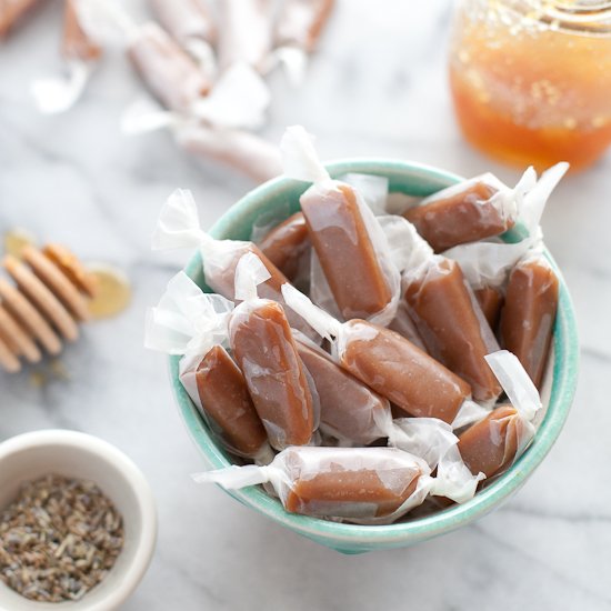 Honey Lavender Caramels