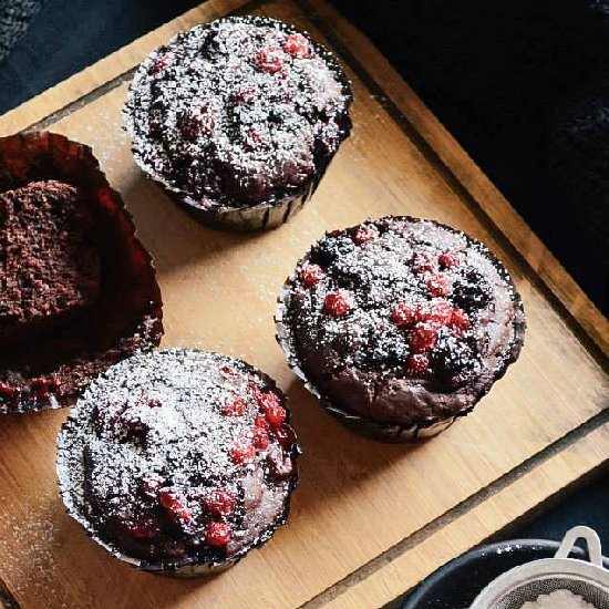 Mixed Berry and Chocolate Muffins