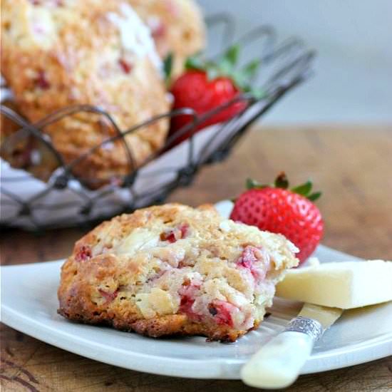 Fresh Strawberry Scones