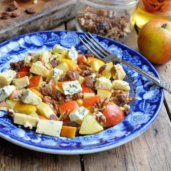 English Apple, Cheese & Walnut Salad