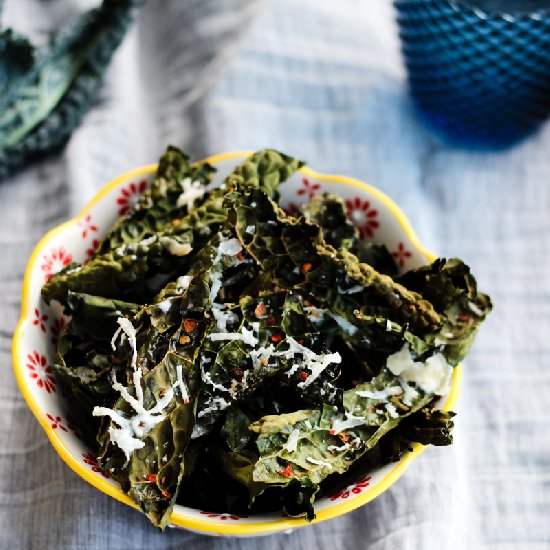 Haloumi Chilli Kale Chips