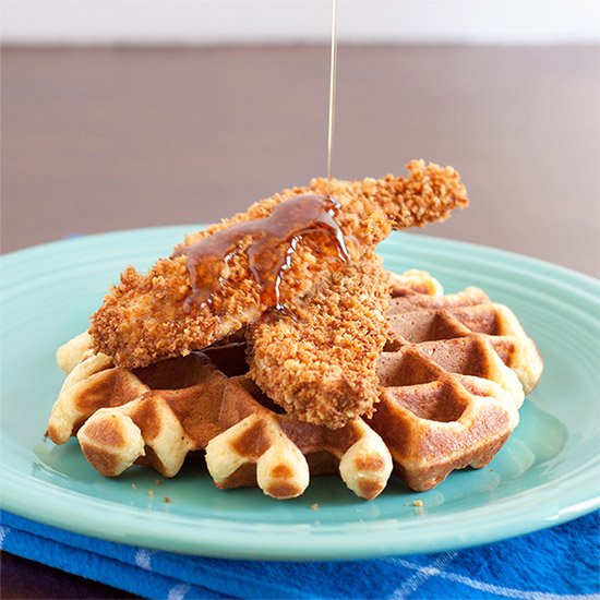 Crispy Baked Chicken and Waffles