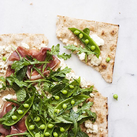 Flatbread Ricotta, Prosciutto & Peas