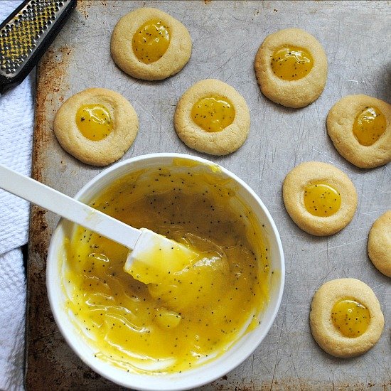 Lemon Poppy Seed Curd Thumbprints