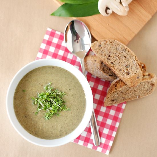 Mushroom and Wild Garlic Soup