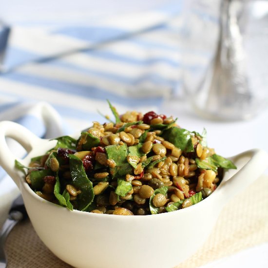 Sweet Lentil Salad & Greens