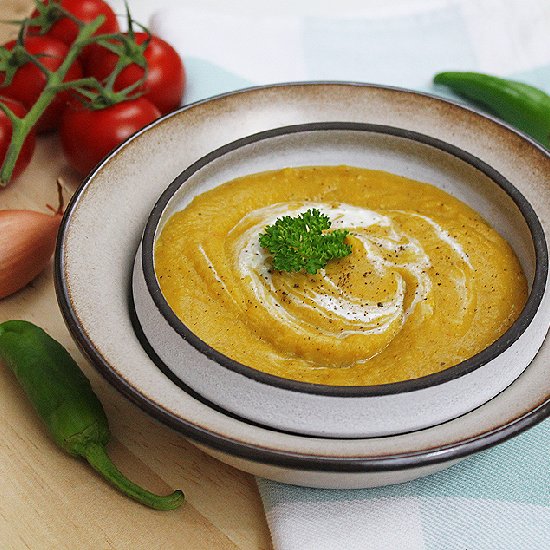 Red Lentils Soup with Yogurt