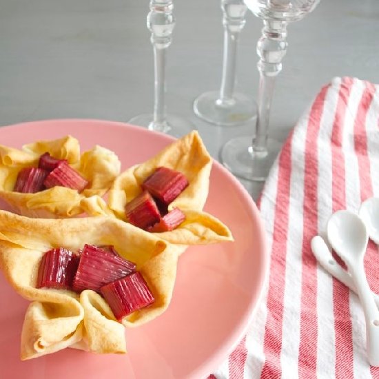 Rhubarb and Pastry Cream Pies