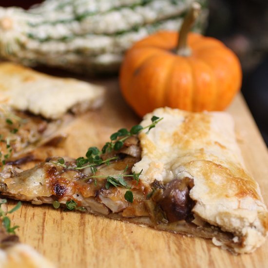 Mushroom and Onion Galette