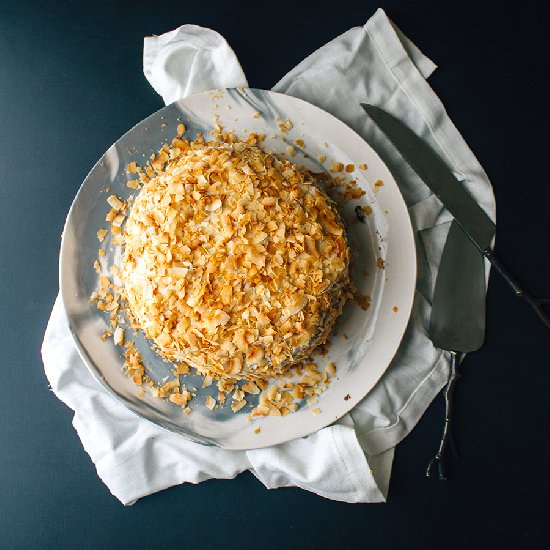 Toasted Coconut Olive Oil Cake