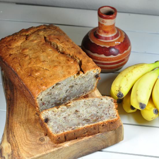 Banana  Pecan cream cheese bread