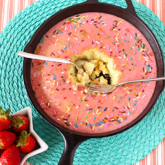 Strawberry Doughnut Cake