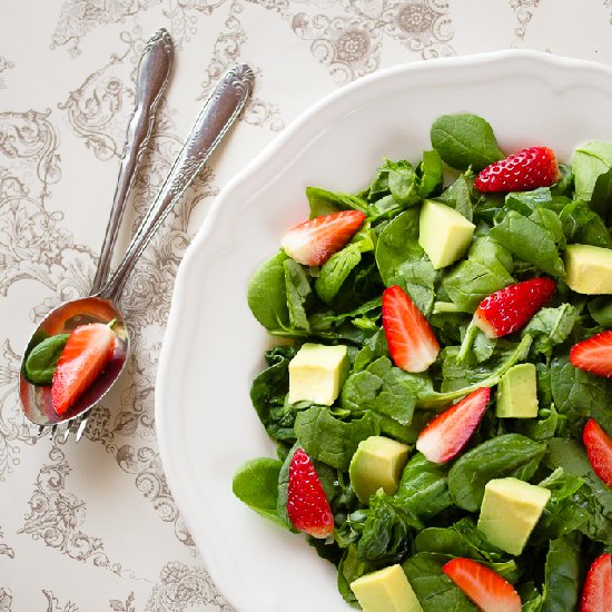 Strawberry, Spinach & Avocado Salad